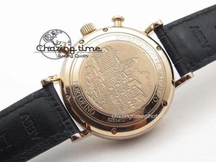 MIROTIME 0517 Portofino Chrono RG Black Dial on Black Leather Strap A HighPerformance 7389